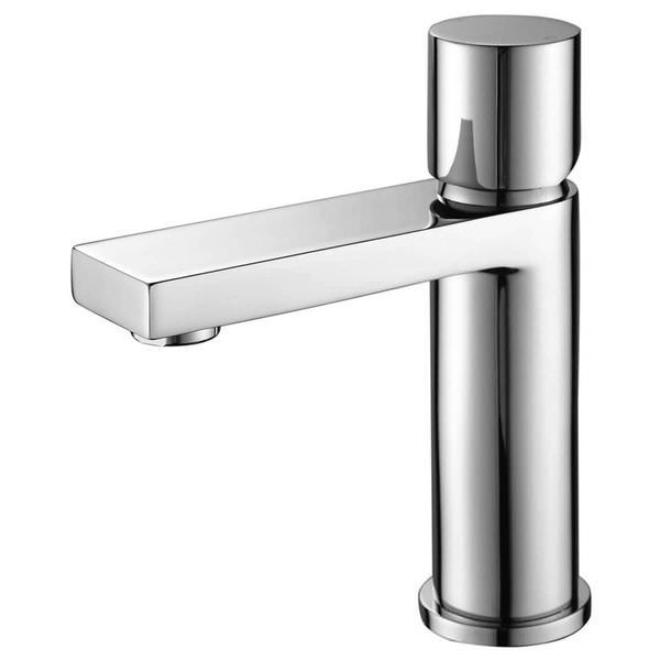 Fline CDE Polished Chrome Basin Mixer Tap With Sprung Waste