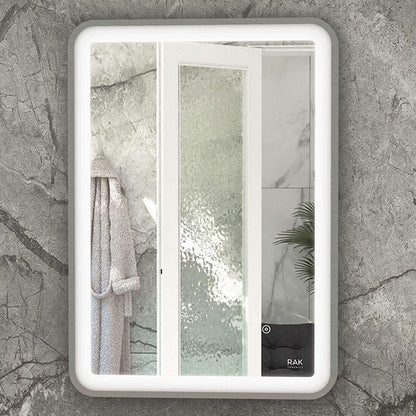 Rak Picture Soft LED Illuminated Rectangular Mirror With Demister Pad