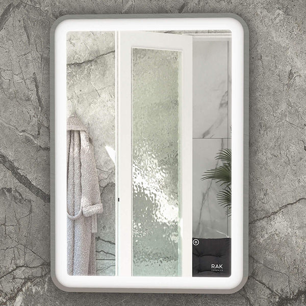Rak Picture Soft LED Illuminated Rectangular Mirror With Demister Pad