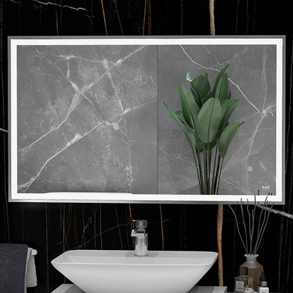 Rak Picture Soft Square LED Illuminated Mirror With Demister Pad