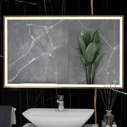 Rak Picture Soft Square LED Illuminated Mirror With Demister Pad