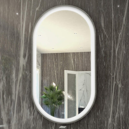 Rak Art LED Illuminated 450mm Oval Mirror With Touch Sensor