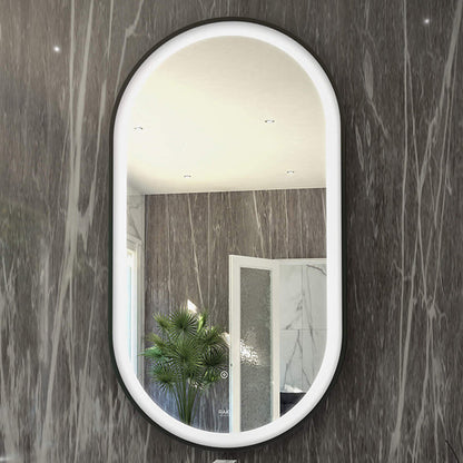 Rak Art LED Illuminated 450mm Oval Mirror With Touch Sensor