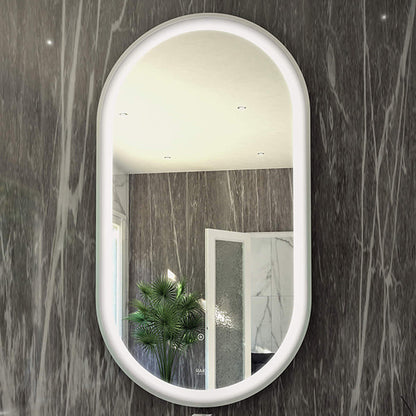 Rak Art LED Illuminated 450mm Oval Mirror With Touch Sensor