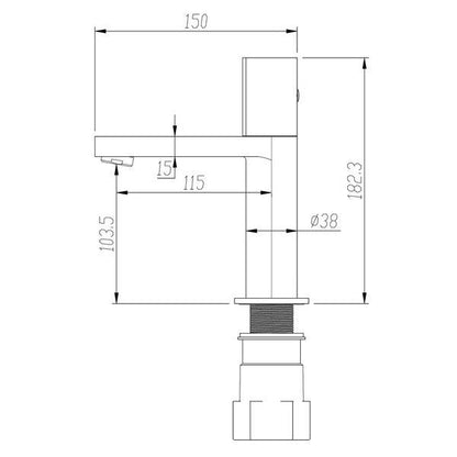 Fline Edition Velar Black Basin Mixer Tap With Click Clack Waste
