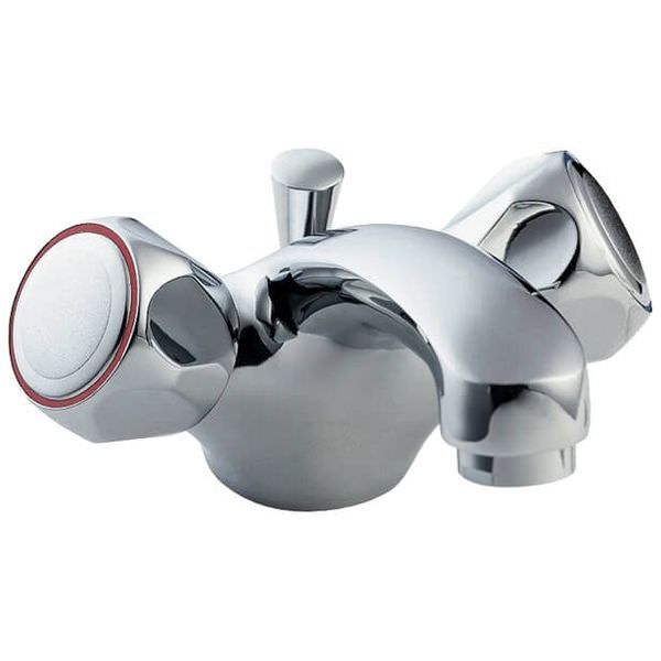 Viva  Profile Deck Mounted Mono Basin Mixer Tap With Pop-Up Waste