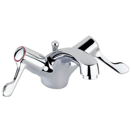 Viva Lever Action Mono Chrome Basin Mixer Tap With Pop Up Waste