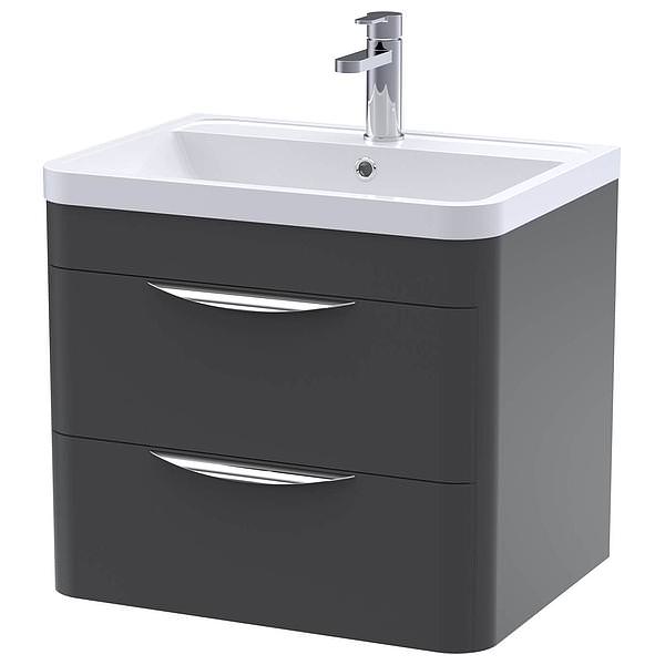 Nuie Parade 540mm High 2 Drawer Wall Hung Cabinet And Basin