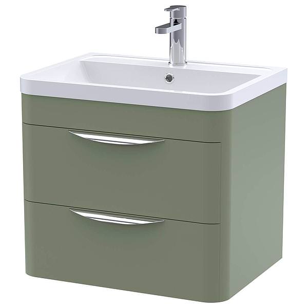 Nuie Parade 540mm High 2 Drawer Wall Hung Cabinet And Basin