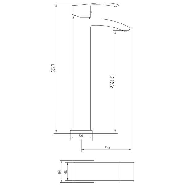 Viva Swoop Mk2 Mono Chrome Basin Mixer Tap