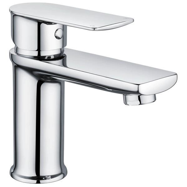Viva Zonos Mono Chrome Basin Mixer Tap With Press Top Waste