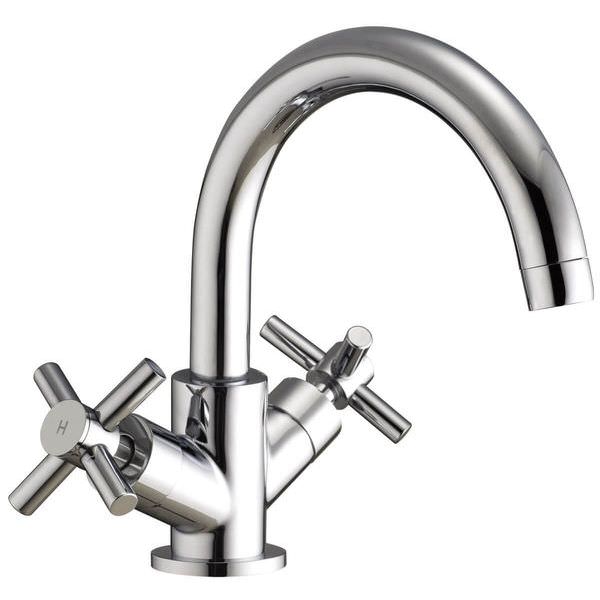 Fline Flow Fusion X Basin Mixer Tap With Swivel Spout And Click Clack Waste