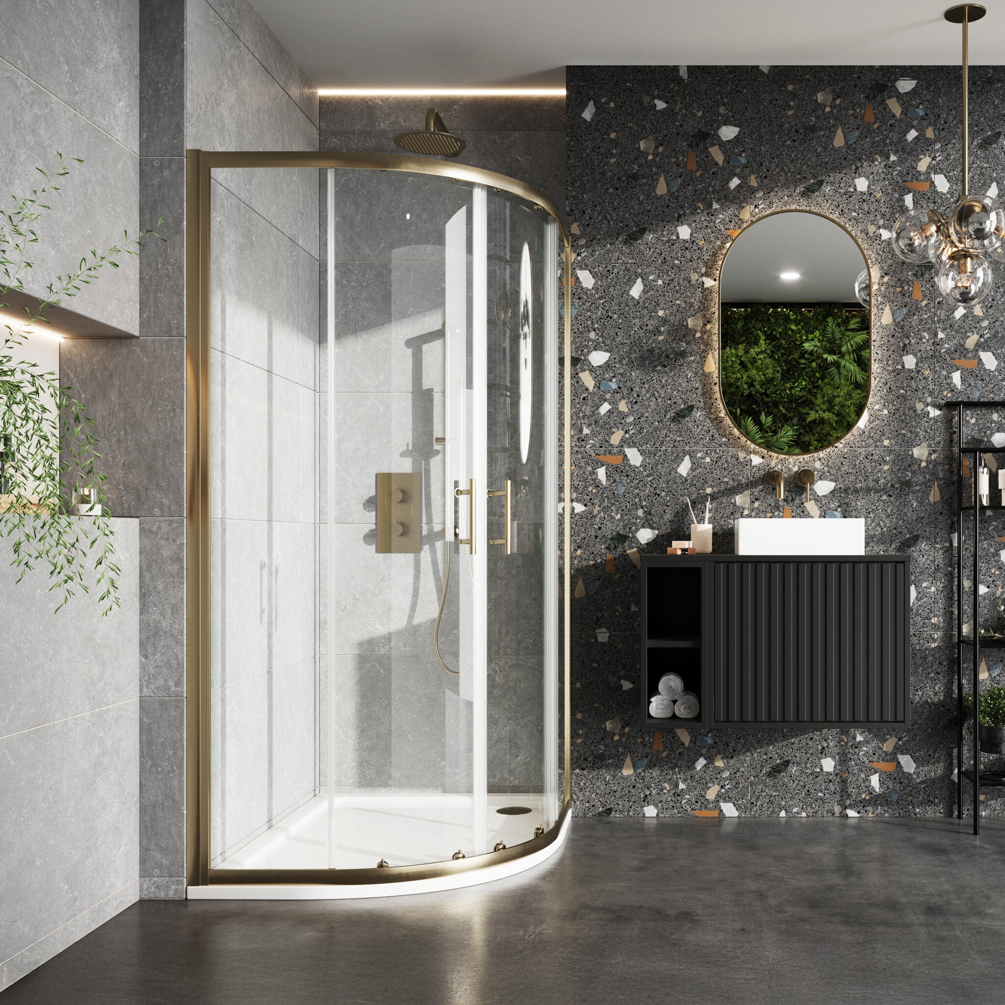 Double door quadrant