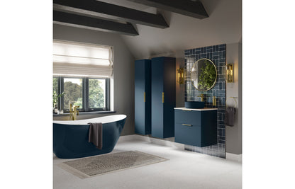 NEST 815mm Wall Hung 2 Drawer Basin Unit & Basin - Matt Deep Blue