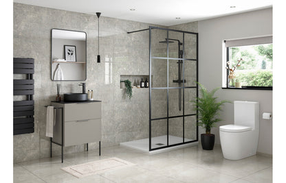 NEST 610mm Wall Hung 2 Drawer Basin Unit & Basin - Matt Latte