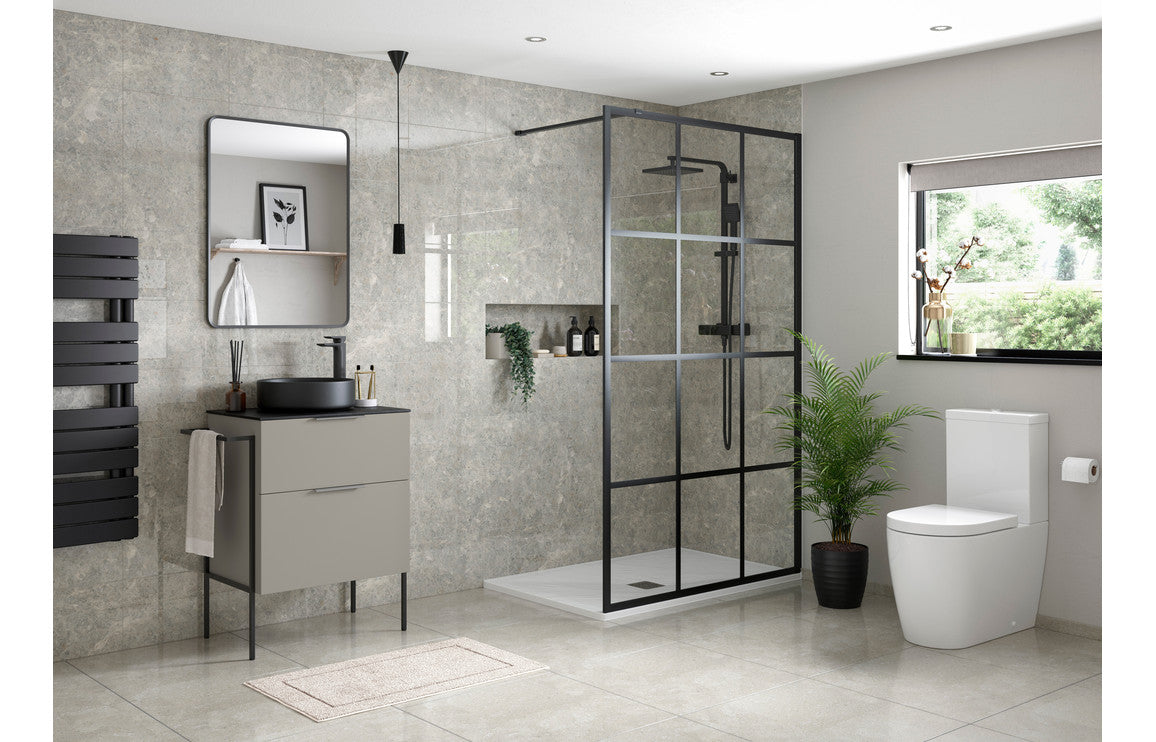 NEST 1180mm Floor Standing 4 Door Basin Unit (No Top) - Matt Latte