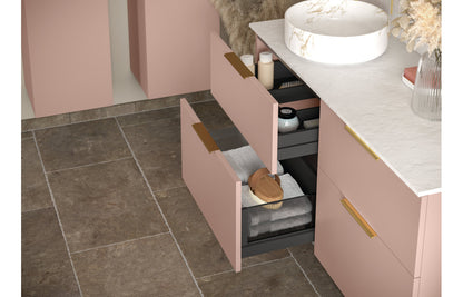 NEST1180mm Floor Standing 4 Door Basin Unit (No Top) - Matt Antique Rose