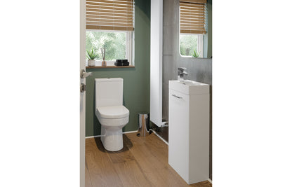 VINOS 350mm Floor Standing 2 Door Tall Unit - White Gloss