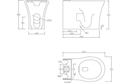Sandro Rimless Close Coupled Fully Shrouded WC & Soft Close Seat