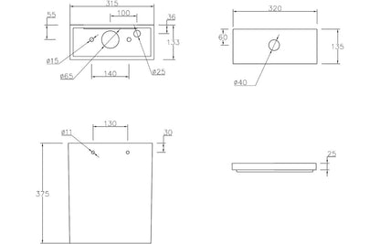 Sandro Rimless Close Coupled Open Back WC & Soft Close Seat