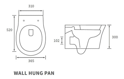 Sandro Rimless Wall Hung WC & Soft Close Seat