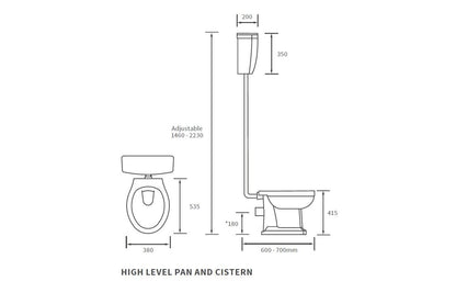 Sherbourne High Level WC & Soft Close Seat