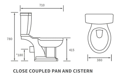 Sherbourne Close Coupled WC & Soft Close Seat