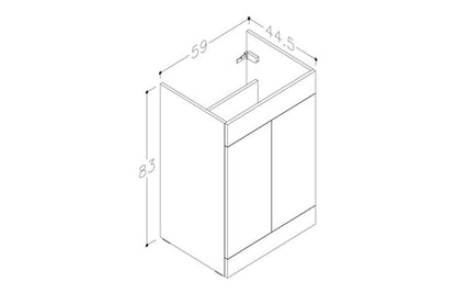NEST 1180mm Floor Standing 4 Door Basin Unit (No Top) - Matt Deep Blue