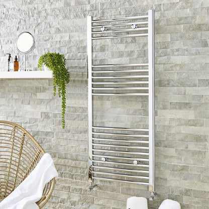 Novo Strive Towel Warmer Radiator - Matt Black/Anthracite/Chrome