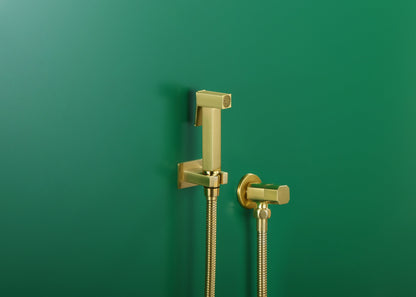 Novo Single Feed Bidet Spray Mixer Brushed Brass