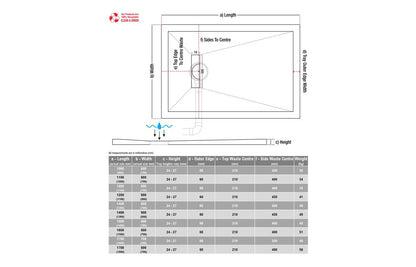 25mm Linear Slim Tray & Waste