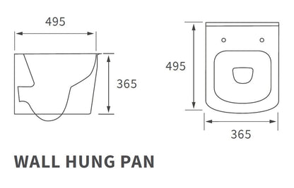 Tilia Rimless Wall Hung WC & Soft Close Seat