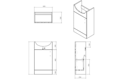 Vista 450mm Vanity & C/C Toilet Pack