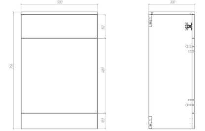 NIL 560mm Basin Unit & WC Unit Pack - White Gloss