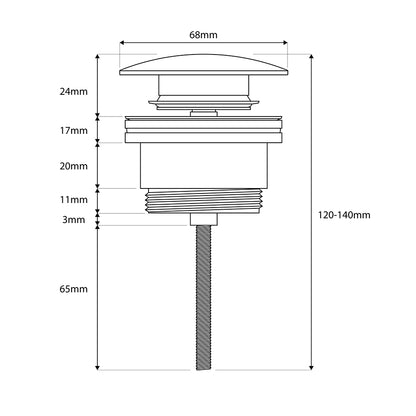 Universal Basin Waste, Chrome