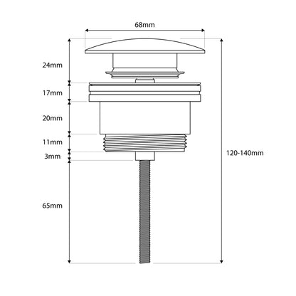 Universal Basin Waste Brushed Nickel