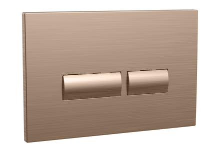 Square Brushed Bronze Dual Flush Button