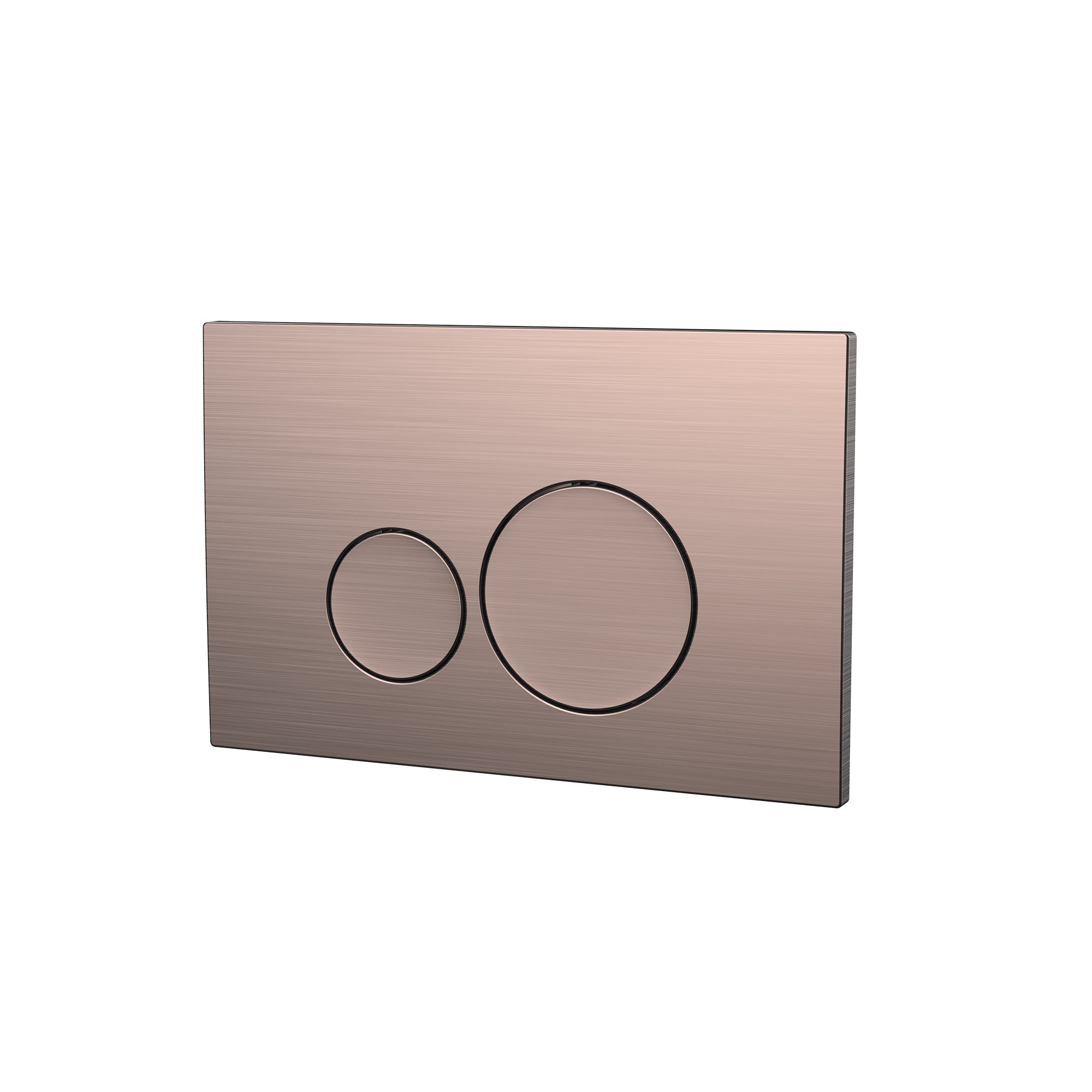 Round Brushed Bronze Dual Flush Button