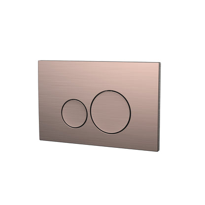 Round Brushed Bronze Dual Flush Button