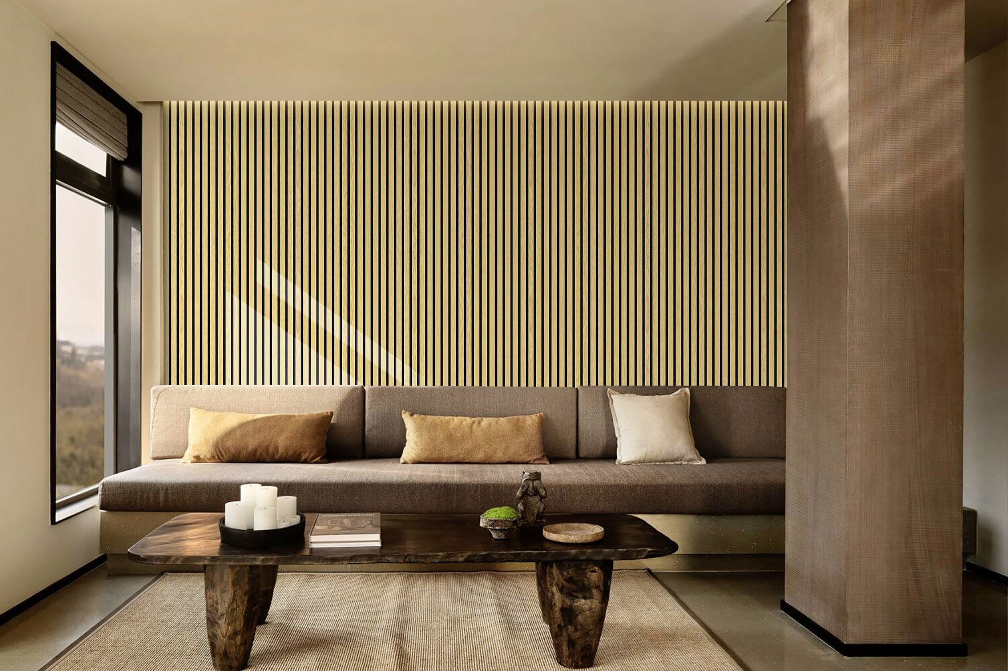 Novo White Oak Alu Acoustic Wall Panel 600x2700