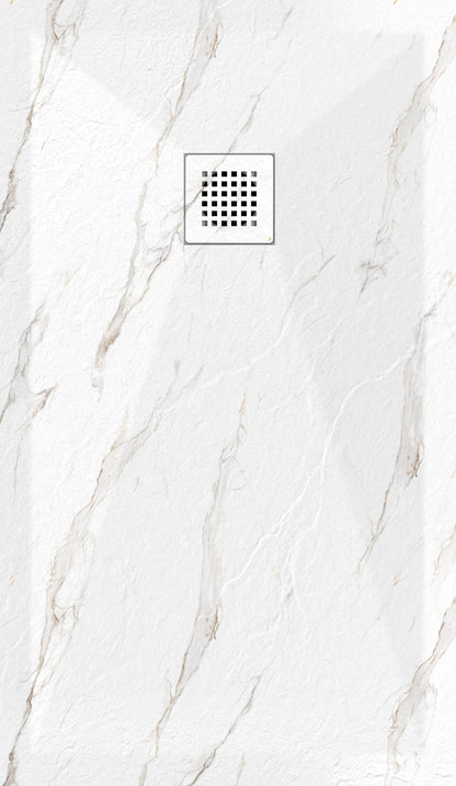 Novo 3D Marble Series 1200x800 Slate Stone 30mm Shower Tray with  Waste System