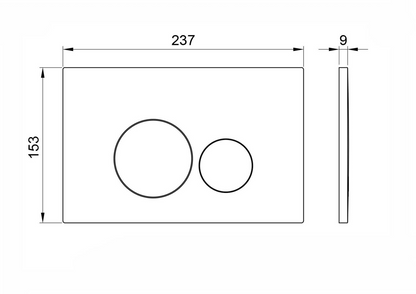 Round Chrome Dual Flush Button
