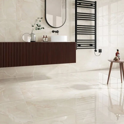 Onyx Marble Effect Turquoise Green Polished Porcelain Wall and Floor Tile