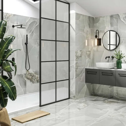 Onyx Marble Effect Turquoise Green Polished Porcelain Wall and Floor Tile