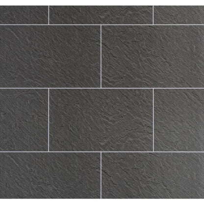 Shower Wall Panel  1000 Tiled Black Granite