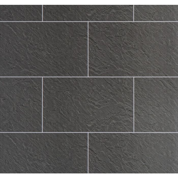 Shower Wall Panel  1000 Tiled Black Granite
